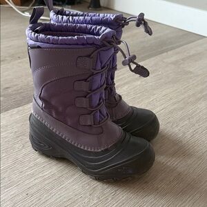 The North Face Lavender and Black Snow Boots